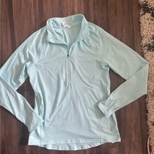 C9 By Champion Light Aqua Blue Athletic Long Sleeve Quarter Zip